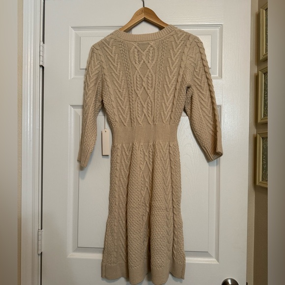 Mak Oatmeal Knit Sweater Dress | Size M - Picture 4 of 5